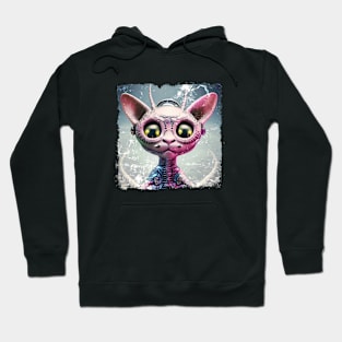 VINTAGE PINK ALIEN KITTY Hoodie